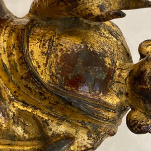 Une figure de Bouddha en bronze doré et laqué, Birmanie, 17/18ème — photo 9