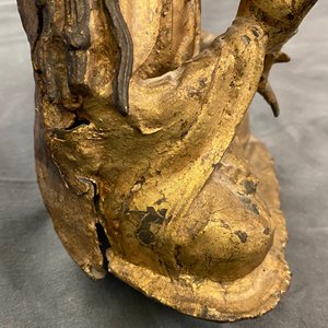 Une figure de Bouddha en bronze doré, Sino-Tibet, Ming — photo 14