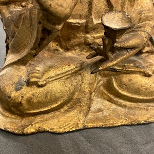Une figure de Bouddha en bronze doré, Sino-Tibet, Ming — photo 16