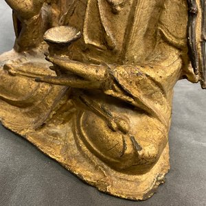Une figure de Bouddha en bronze doré, Sino-Tibet, Ming — photo 18