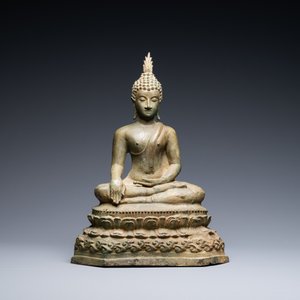 Une figure de Bouddha en bronze, Rattanakosin, Thaïlande, 19/20ème — photo 2