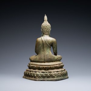Une figure de Bouddha en bronze, Rattanakosin, Thaïlande, 19/20ème — photo 4