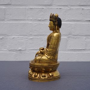 Une figure de Bouddha Shakyamuni en bronze doré, Sino-Tibet, 17/18ème — photo 27