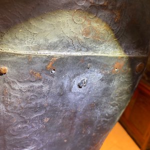 Une figure de Kanzeon Bosatsu en bronze et cuivre à base inscrite, Edo — photo 30
