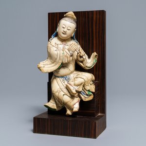 Une figure de l'immortel Han Xiangzi en pierre à savon, Kangxi — photo 2