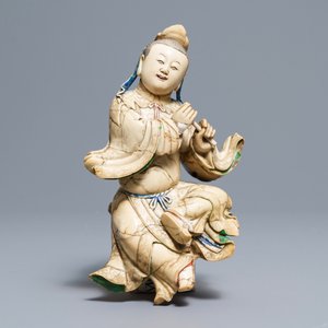 Une figure de l'immortel Han Xiangzi en pierre à savon, Kangxi — photo 3