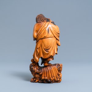 Une figure de Liu Hai en buis sculpté, Chine, Qing — photo 4