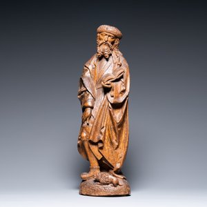 Une figure de Saint Roch en chêne sculpté, Westphalie, Allemagne, 1er quart du 16ème — photo 2