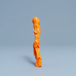 Une figure de Shou Lao en corail rouge, Chine, 19/20ème — photo 4