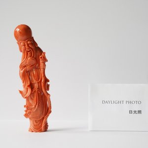 Une figure de Shou Lao en corail rouge, Chine, 19/20ème — photo 9