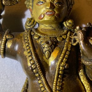 Une figure de Vajrapani en bronze doré, Sino-Tibet, 17/18ème — photo 11
