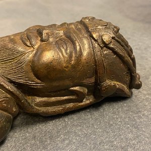 Une figure de Wenchang Wang en bronze à inscription, Qing — photo 12