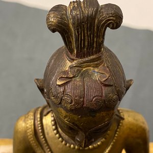 Une figure du Bouddha en bronze doré, Sino-Tibet, 17/18ème — photo 19