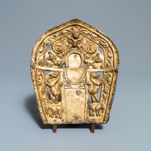 Une figure du Bouddha en bronze doré, Sino-Tibet, 17/18ème — photo 7