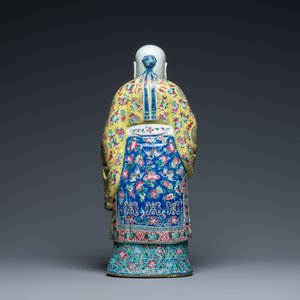 Une figure du Dieu d'étoiles 'Shou' en porcelaine de Chine famille rose, 19ème — photo 4