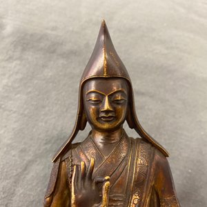 Une figure d'un lama en bronze doré, Sino-Tibet, 18/19ème — photo 13