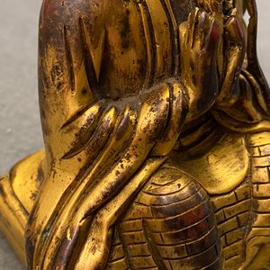 Une figure d'un Lama en bronze doré, Sino-Tibet, 19ème — photo 11