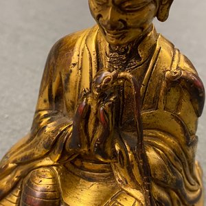 Une figure d'un Lama en bronze doré, Sino-Tibet, 19ème — photo 10
