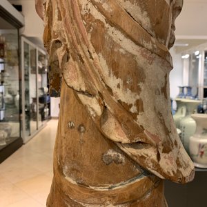 Une figure d'un moine bouddhiste en bois peint, Chine, 19ème — photo 16