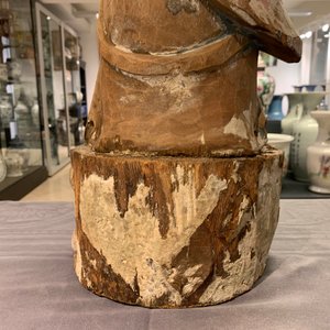 Une figure d'un moine bouddhiste en bois peint, Chine, 19ème — photo 17