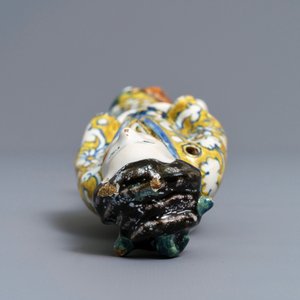 Une figure d'une dame chinoise en faïence de Delft polychrome, 2ème moitié du 17ème — photo 7