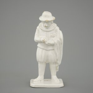 Une figure en blanc de Delft de la Commedia Dell' Arte, Pantalone, 18ème — photo 2