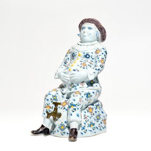Une fontaine de table de type "Bobbejak" en faïence polychrome de Delft, 18ème — photo 1