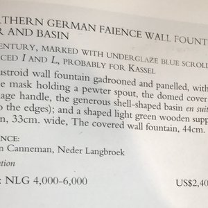 Une fontaine et son bassin en faïence blanche de Delft, prob. Kassel, Allemagne, 2ème moitié du 18ème — photo 15