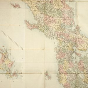 Une grande carte imprimée de Japon et ses îles, Meiji, vers 1900 — photo 2
