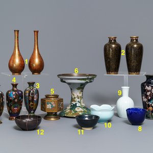 Une grande collection d'émaux cloisonnés et céramiques, Japon, Meiji/Showa, 19/20ème — photo 2