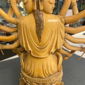 Une grande figure d'Avalokitesvare en ivoire sculpté, Chine, 19ème — photo 29