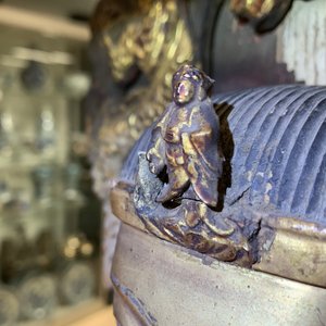 Une grande figure de Bouddha en bois doré et polychrome, Chine, 19ème — photo 18