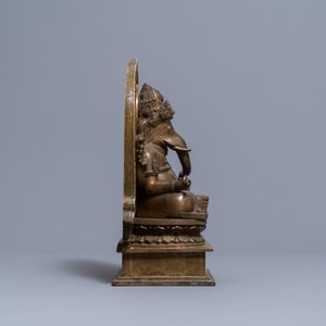 Une grande figure de Ganesh en bronze, Inde, 19/20ème — photo 2