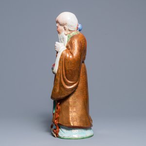 Une grande figure de Shou Lao en porcelaine de Chine famille rose, République, 20ème — photo 6