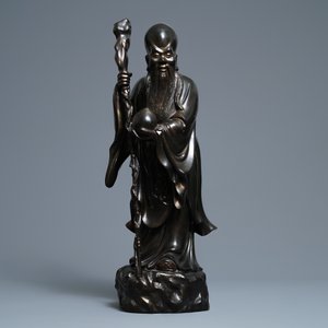 Une grande figure de Shoulao en laque de Chine, Fujian, République — photo 2