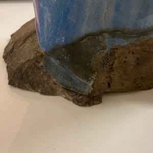 Une grande figure d'un immortel en grès de Shiwan à émail bleu, Chine, 19ème — photo 10