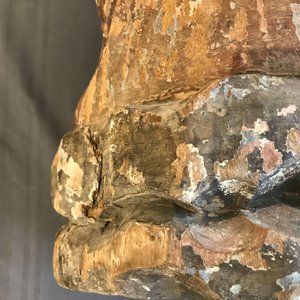 Une grande figure d'un moine bouddhiste en bois peint, Chine, Ming — photo 29