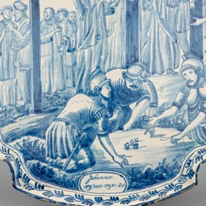 Une grande plaque en faïence de Delft au sujet de la "Crucifixion", Rotterdam, 18ème — photo 3