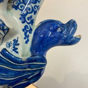 Une grande tulipière en forme d'éventail en faïence de Delft en bleu et blanc, 17/18ème — photo 18