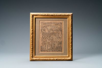 Une gravure sur bois anonyme représentant le mariage de Marie et Joseph, 15ème