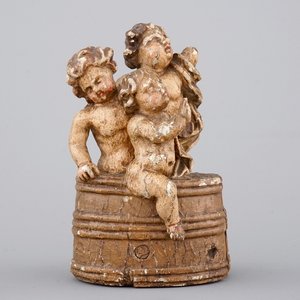 Une groupe en bois et polychromie: "La légende de Saint-Nicolas", 17ème siècle — photo 1