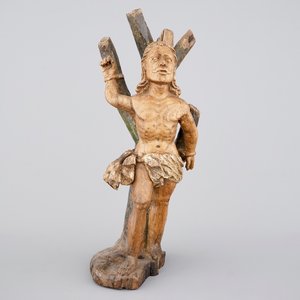 Une groupe en bois et polychromie: "Saint-Sébastien", 18/19ème siècle — photo 1