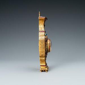 Une horloge murale en bronze doré incrusté de pierres semi-précieuses, ateliers de Canton et George Prior de Londres pour la Chine, Qianlong — photo 6