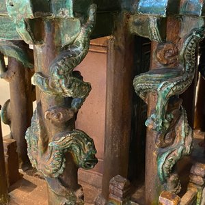 Une importante pagode inscrite en grès émaillé sancai, datée 1550, Ming — photo 82