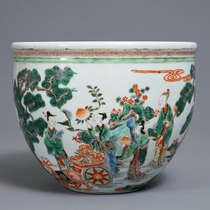 Une jardinière en porcelaine de Chine famille verte, 19/20ème — photo 1