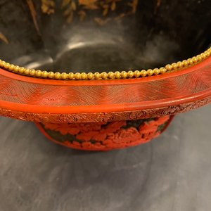 Une jardinière quadrilobée en laque de Chine en rouge et noir, Qianlong — photo 15