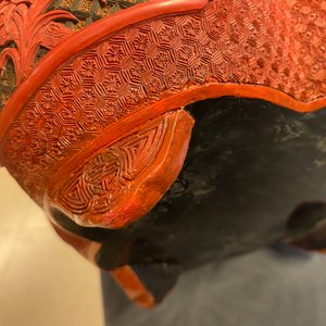 Une jardinière quadrilobée en laque de Chine en rouge et noir, Qianlong — photo 52