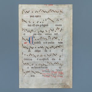 Une page d'antiphonaire illuminée, école flamande, 15ème — photo 3