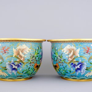Une paire d'aquariums en cloisonné, Chine, 19/20ème — photo 4