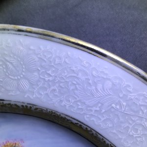Une paire d'assiettes en porcelaine de Chine famille rose et bianco sopra bianco à décor 'Pierre le Grand', Qianlong — photo 7